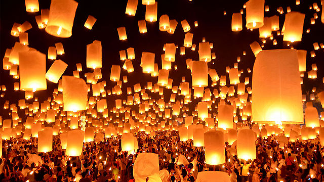 Hình bài viết Lễ hội đèn trời Ok Om Bok ,Trà Vinh