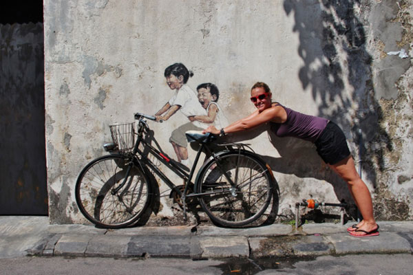 Hình bài viết trải nghiệm thủ phủ Penang bằng xe đạp