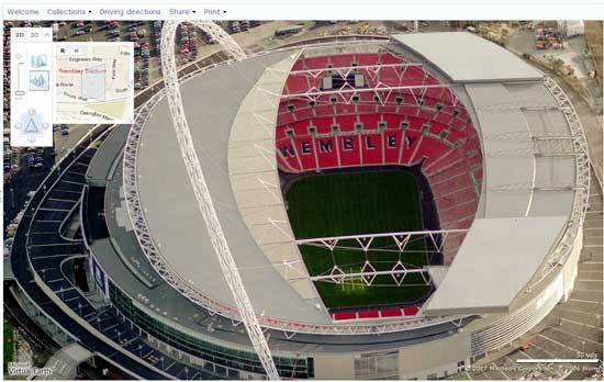 Hình ảnh Sân vận động Wembley từ trên cao - Sân vận động Wembley