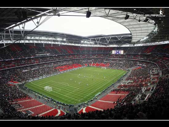 Hình ảnh Một trận bóng đang diễn ra tại sân wembley - Sân vận động Wembley