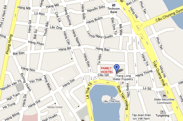 Hình ảnh 4.Hanoi family hostel map - Hà Nội