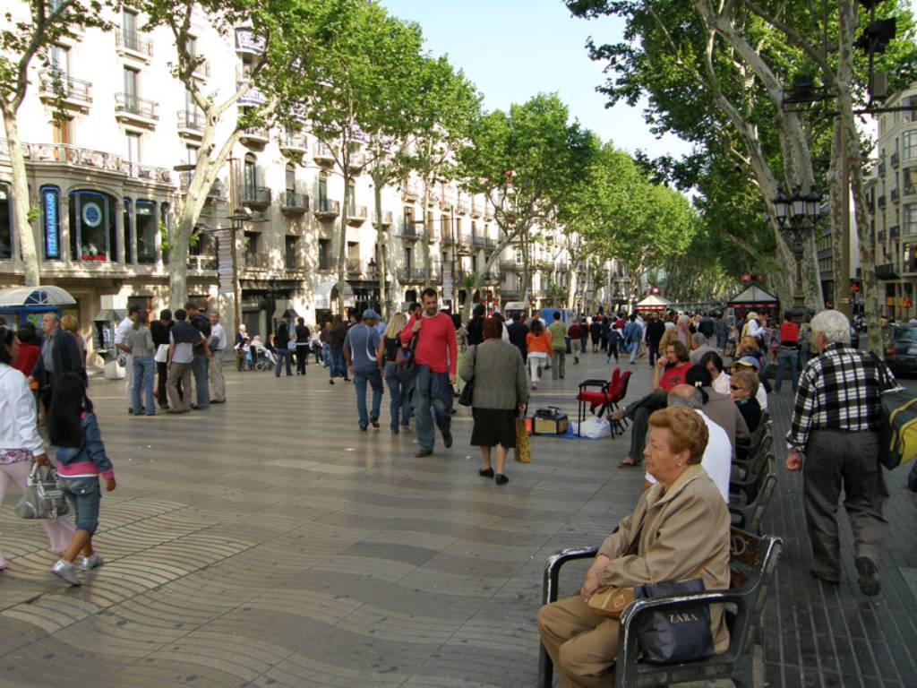 Hình ảnh Phố đi bộ rambla - Tây Ban Nha