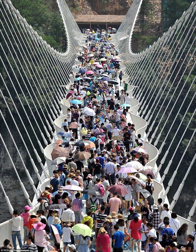 Hình bài viết Nghìn người đổ về khai trương cầu kính cao nhất thế giới