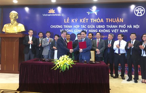 Hình bài viết UBND Hà Nội và VNA hợp tác quảng bá du lịch năm 2017-2021